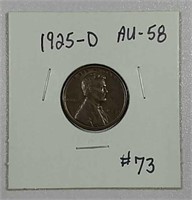 1925-D  Lincoln Cent   AU-58