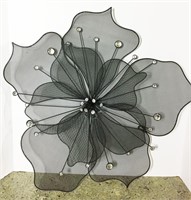 Mesh Metal Flower Wall Art with