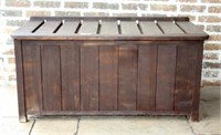 Stained Wood Pool Supply Chest