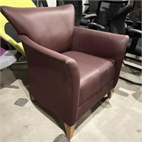BURGANDY LEATHER  GUEST CHAIRS
