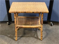 Rattan Side Table 22"x14”x24”