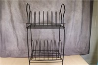 Metal Record 2 Level Record Stand