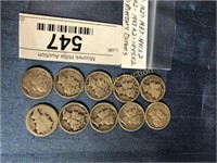 Mercury Dimes (10)