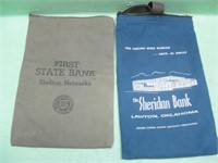 Two Vintage Bank Bags - See Info