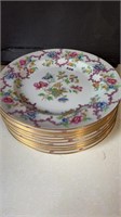 10 Cauldon England plates