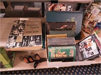 Box of vintage books including "The Real