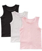 NEW L Girls' Cotton Tank Tops 3-Pack