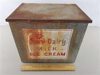 Sani Dairy Milk Ice Cream Galvanized Metal Box