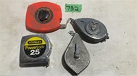 Tape measures and chalk line reels