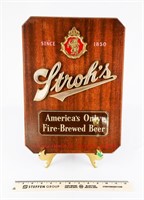 Stroh's Americas Only Fire-Brewed Beer Wooden