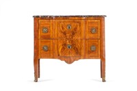 FRENCH 19TH C TWO DRAWER COMMODE