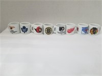 Lot of 8 mini nhl cups