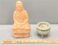 Stone Buddha & Incense Burner
