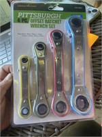 Pittsburgh 4 piece offset ratchet wrench set NEW