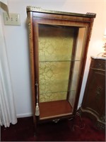 Lighted French walnut Display Case