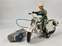 VINTAGE TIN LITHO BATTERY OP POLICE MOTORCYCLE