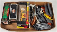 DIECAST TRUCKS, HUBLEY FLINTLOCK & PLASTIC TRACK