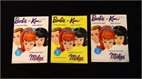 3 1960s Barbie, Ken & Midge wardrobe booklets