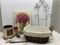Lot Of Misc Items-Candle Warmer, Basket etc