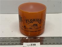 Vintage Orange Florida Fireking Glass Coffee Mug