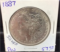 OF) 1887 MORGAN DOLLAR, BEAUTIFUL COIN,