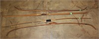 4 Wooden Recurve Bows