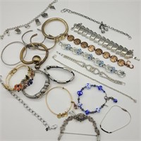 BRACLETS: BRIGHTON  CHARM, BLING, LINCOLN HEAD