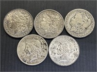 Morgan/Liberty Silver Dollars 1880, 85, 86, 34, 22