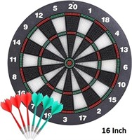 Theefun Safety Dart Board Set for kids - 16 Inch R