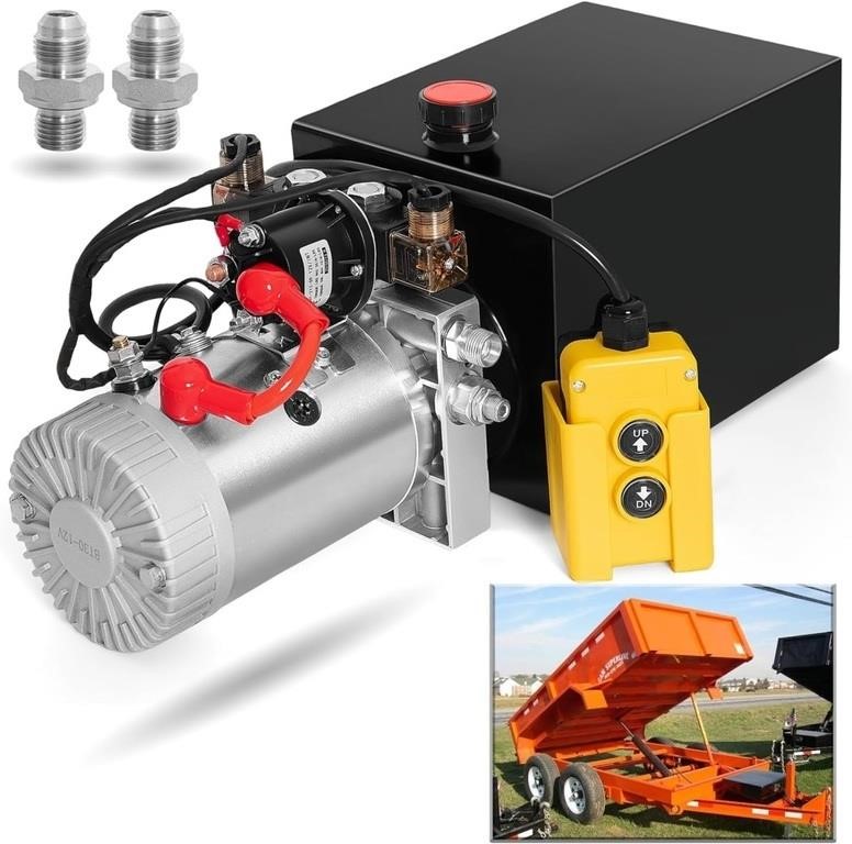 Hydraulic Pump 12V Dump Trailer - 8 Quart