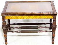 Vintage Glass Tray Top Coffee Table