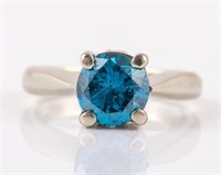 BLUE DIAMOND SOLITAIRE RING