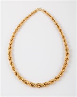 YELLOW GOLD 18K TWIST ROPE NECKLACE