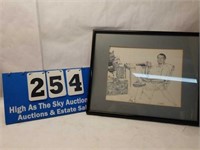 Framed & Signed Drawing '91