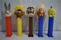 5pcs Looney Toons PEZ Candy Dispensers