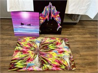 3pc Prints: Orcas, Dolphins, Psychedelic Dolphins