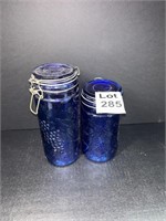 Blue Glass Jars