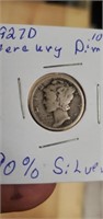 1927 mercury silver dime