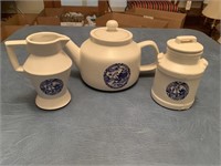 Matching McCoy teapot, cream and sugar with