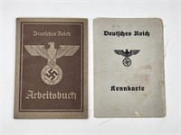 WW2 WORKBOOK AND KENNKARTE ID DOCUMENT