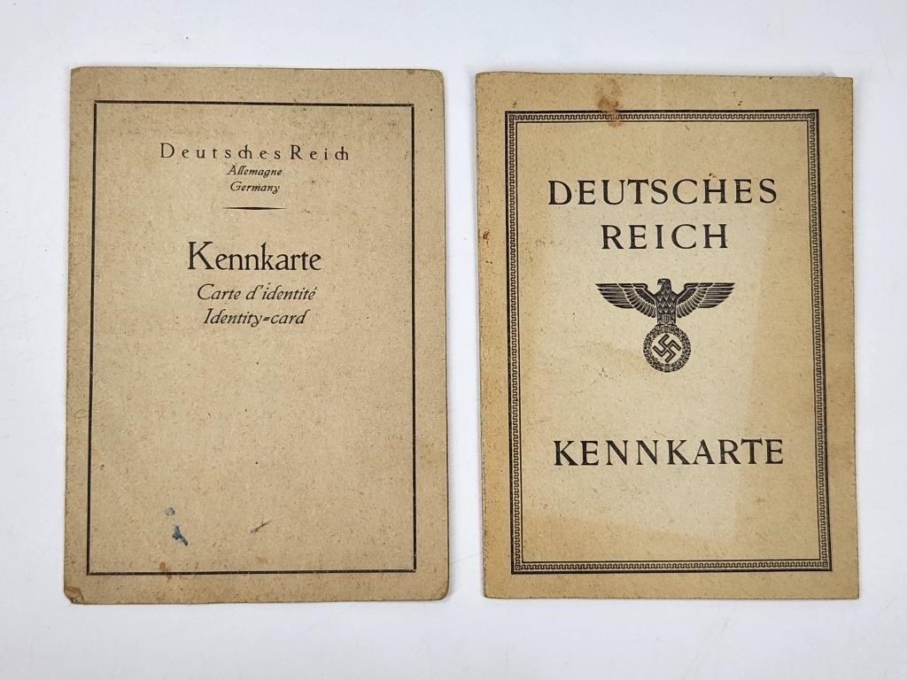 WWII GERMAN MILITARY AUCTION - BAYONETS, ID, EPHEMERA +