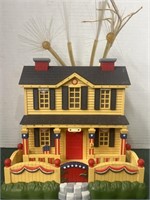 Light Up Plastic House 4th Of July Decor