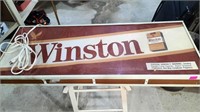 Lighted Winston Giggarette Light. 44.5" x 19"