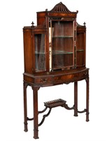 Mahogany Chippendale Style Curio Cabinet