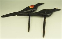 (2) Dan Brannock Red Wing Blackbird decoys.