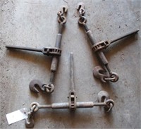 (3) Ratchet chain tie downs.