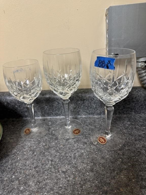 4pc Gorham Crystal Stemware