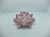 Crystal pink Lotus flower Tealight holder