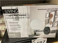 1-Bulb Wall Sconce in Black x 4pcs.