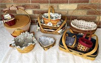 LARGE COLLECTION OF VINTAGE LONGABERGER BASKETS